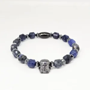 Blue Sodalite — handmade gemstone bracelet by Mika, Tbilisi