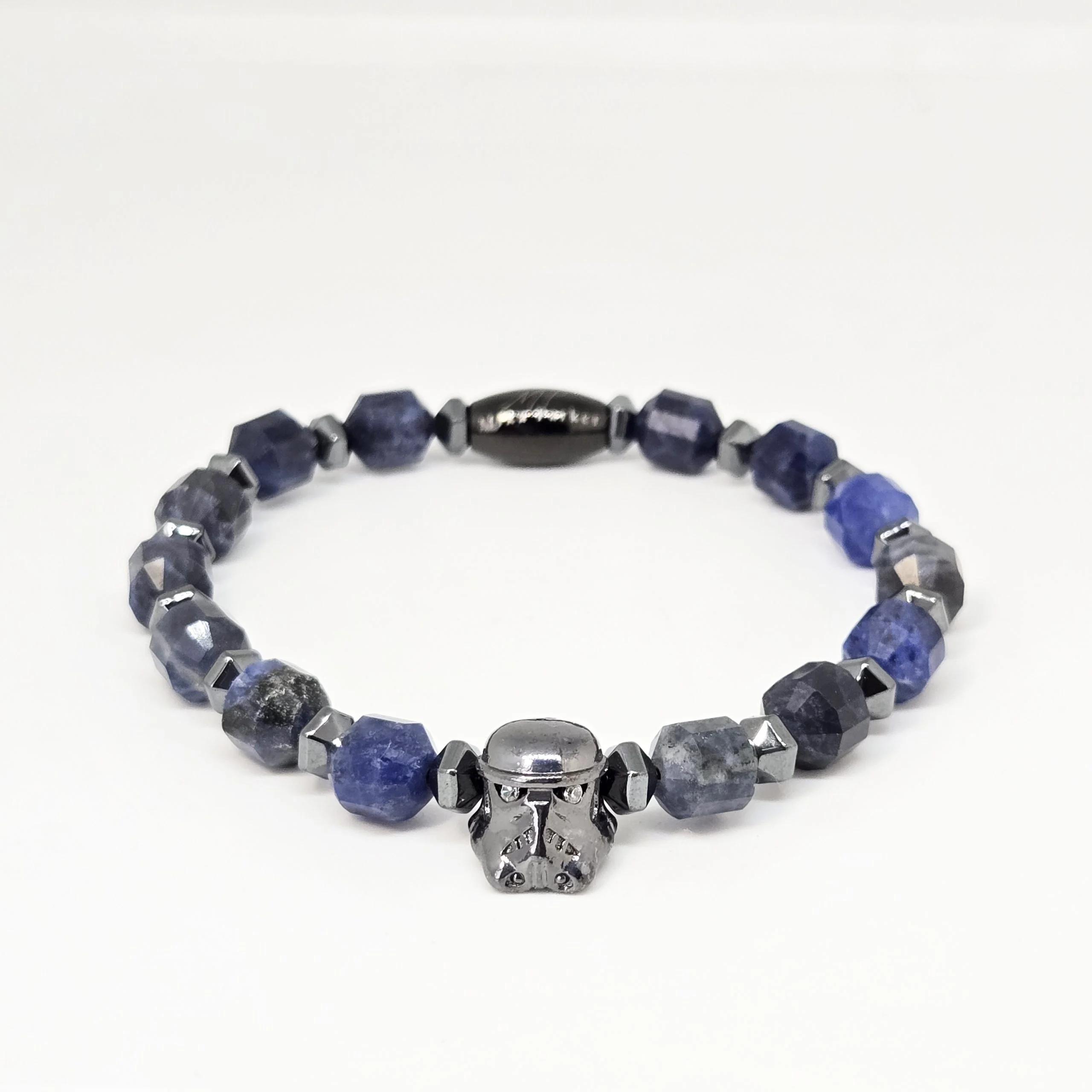 Blue Sodalite — handmade gemstone bracelet by Mika, Tbilisi