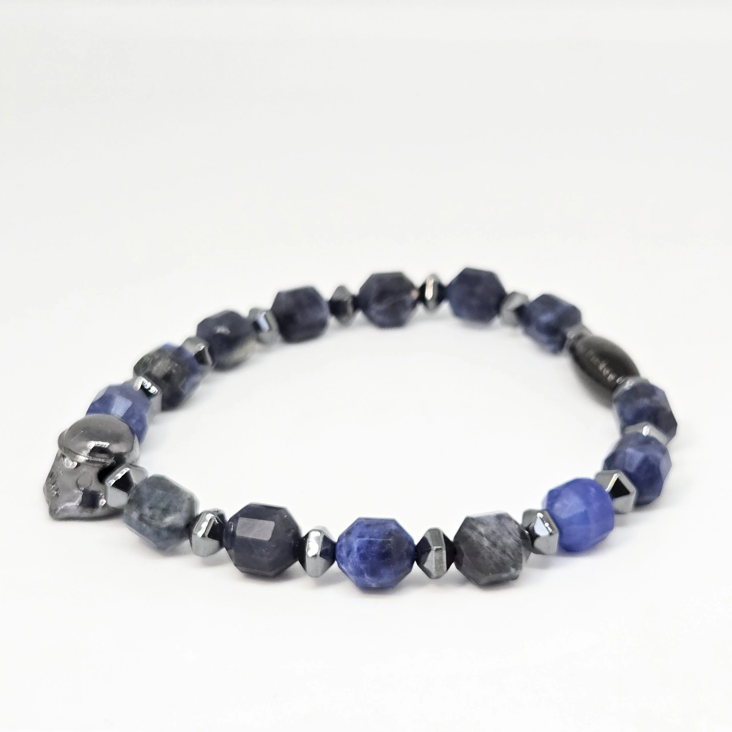 Blue Sodalite — handmade gemstone bracelet by Mika, Tbilisi