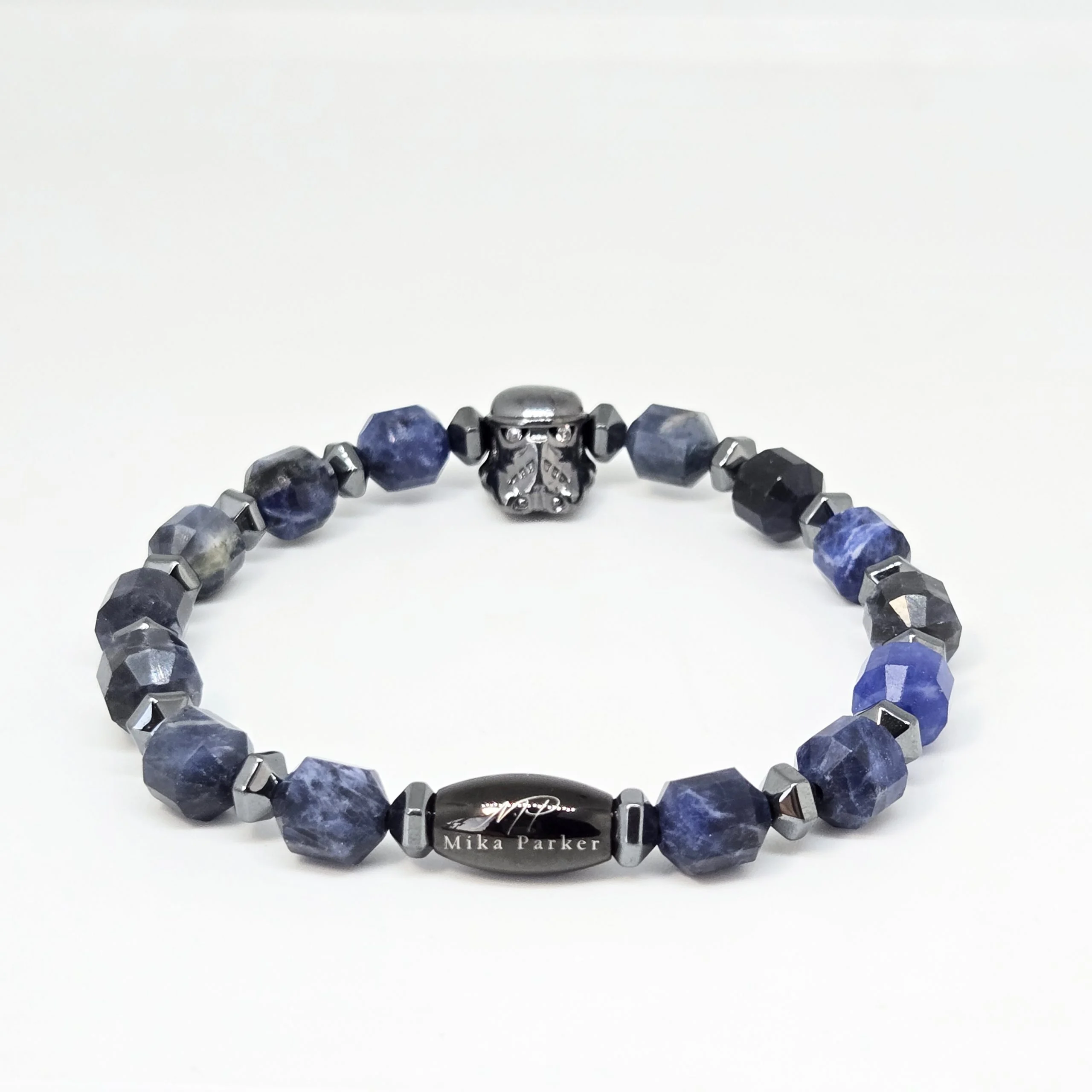 Blue Sodalite — handmade gemstone bracelet by Mika, Tbilisi