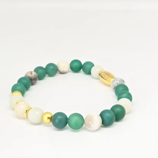 Jasper & Green Agate — handmade gemstone bracelet by Mika, Tbilisi