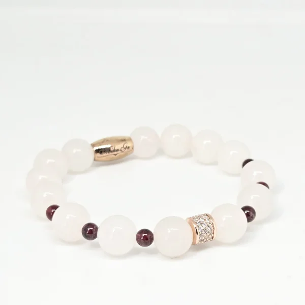 Pink Quartz — handmade gemstone bracelet by Mika, Tbilisi