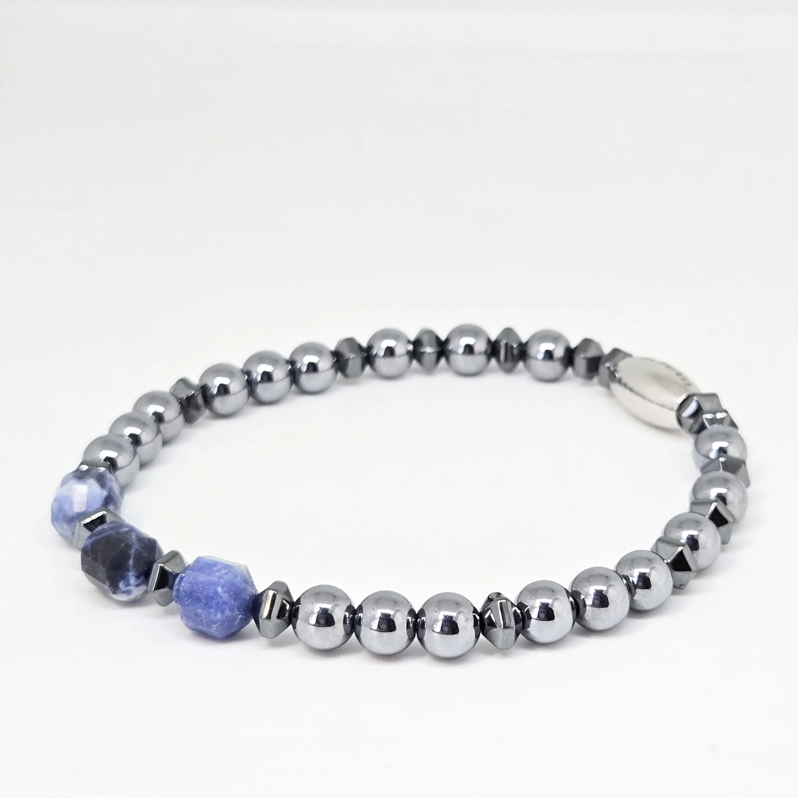 Terahertz, Blue Sodalite — handmade gemstone bracelet by Mika, Tbilisi
